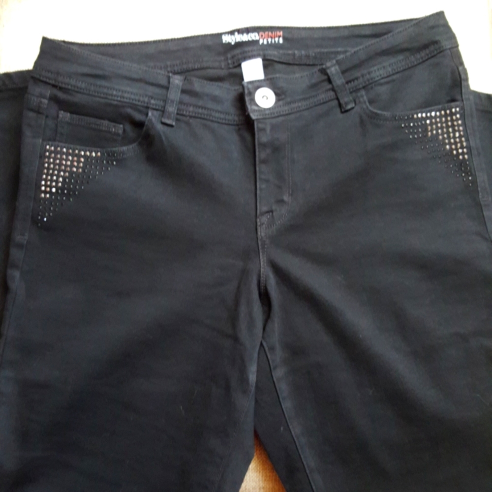 Style & Co Petite Black Slim Cut Jeans